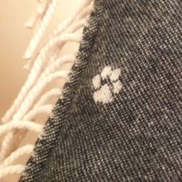 Uan Wool Wool Black & Grey Dog Cushion - thumbnail 3