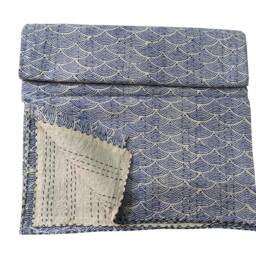 New Indian Kantha Quilt, Bed Cover, Sofa Cover, Bedding, Blanket, Home Living, Handmade By Kanthantapestry in Jaipur Art - thumbnail 2