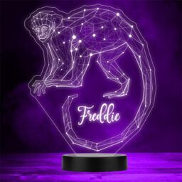 3D Style Geometric Monkey Personalised Gift Colour Changing Led Lamp Night Light - thumbnail 1