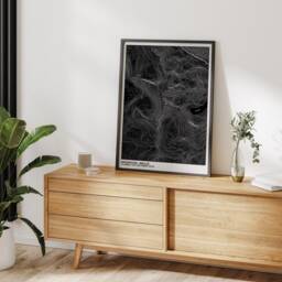Mountain Walk, Topographic Map - Contour Wall Art House Warming New Housewarming Gifts First Home Moving - thumbnail 2