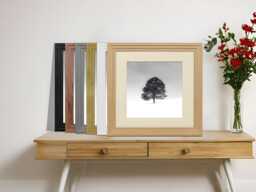 Handmade Step Style Picture Frame - Mdf Wood, Ivory Mount - thumbnail 1