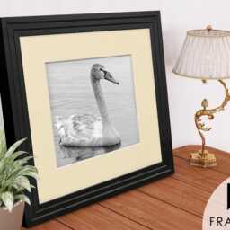 Handmade Step Style Picture Frame - Mdf Wood, Ivory Mount - thumbnail 2