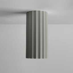 xl Syracuse - Ceramic Flush Mount Ceiling Light Handmade Minimalist Pillar Fixture in Fog Gray - thumbnail 2