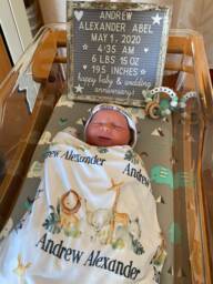 Jungle Personalized Swaddle Blanket, Safari Baby Name Birth Announcement Boy Blanket Hospital - thumbnail 1