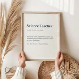 Science Teacher Print - Inspirational Definition Wall Art For Educators Gift Teacher, Classroom Decor, Appreciation - thumbnail 2