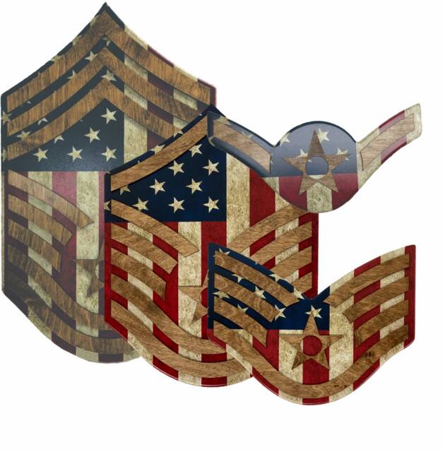 Air Force Chevron Wall Hanging With Raised Stripes - image 1