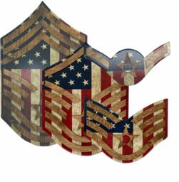 Air Force Chevron Wall Hanging With Raised Stripes - thumbnail 1