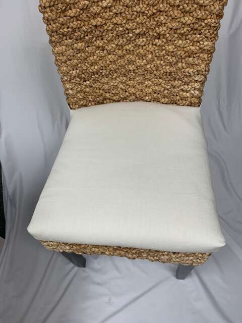 Rattan Replacement Cushion -Wicker Chair Cushions -Seagrass Chair Pads -Kubo - Long Ties Canvas Fabric - image 1