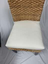 Rattan Replacement Cushion -Wicker Chair Cushions -Seagrass Chair Pads -Kubo - Long Ties Canvas Fabric - thumbnail 1