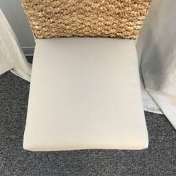 Rattan Replacement Cushion -Wicker Chair Cushions -Seagrass Chair Pads -Kubo - Long Ties Canvas Fabric - thumbnail 2