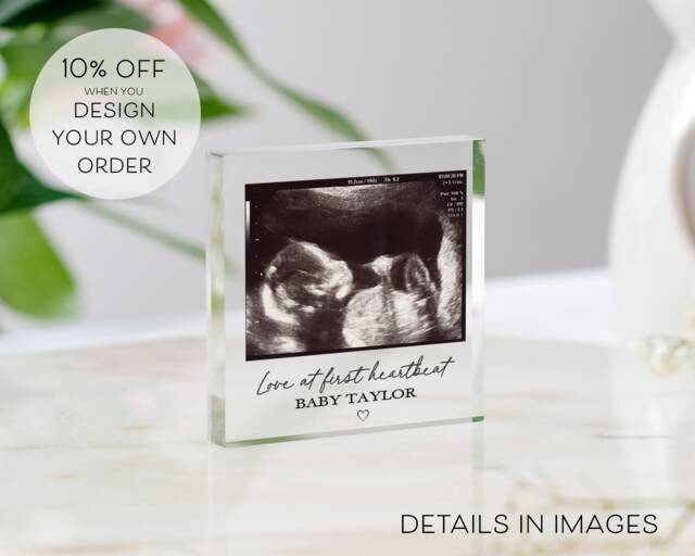 Baby Scan Photo - Frame Gift Ultrasound Print For Grandparents Nanny - image 1