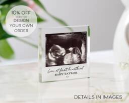 Baby Scan Photo - Frame Gift Ultrasound Print For Grandparents Nanny - thumbnail 1