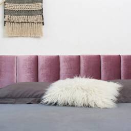 Velvet Headboard, Wall Hanging Headboard Cushioned Tiles, Fabric Decor, Montessori Room Panels Houswarming & Redecorating Gift - thumbnail 3