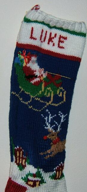 Personalized Hand Knitted Christmas Stocking - image 1