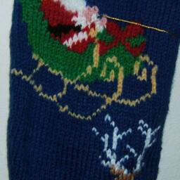 Personalized Hand Knitted Christmas Stocking - thumbnail 2