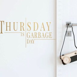 Garbage Day Reminder Decal - Trash Reminder, Wall Decor, Gift For Her, Husband, Him, Vinyl Decals, Chore - thumbnail 2