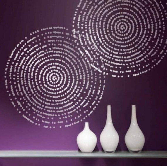 Resonance Wall Art Stencil - Large Stencils For Painting Modern Walls Instead Of Decals -Easy Decor - image 1