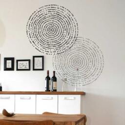 Resonance Wall Art Stencil - Large Stencils For Painting Modern Walls Instead Of Decals -Easy Decor - thumbnail 2
