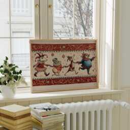 Medieval Animal Parade Nursery Art - Whimsical Folklore Print Storybook Dance Wall For Children's Room - thumbnail 2