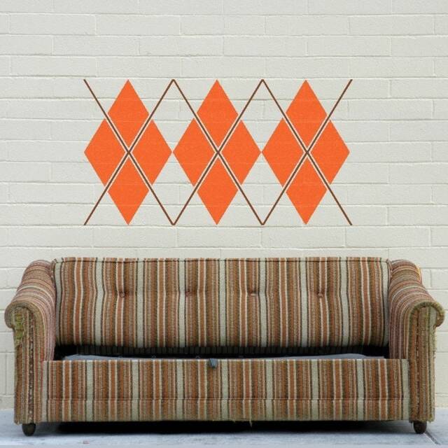 Argyle Pattern Vinyl Wall Decal - image 1