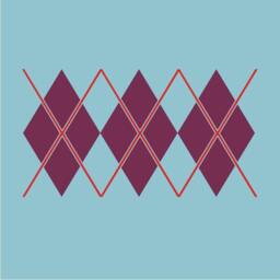 Argyle Pattern Vinyl Wall Decal - thumbnail 3