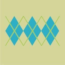 Argyle Pattern Vinyl Wall Decal - thumbnail 2
