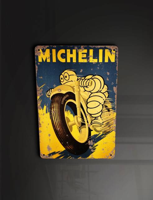 Michelin Tyres - Metal Sign Plaque Wall Art Decor Signage