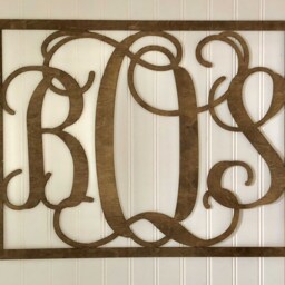 Monogram Wall Decor, Custom Hanging, Personalized Wood Plaque, Letters, Hanging Sign, Nursery Family Name - thumbnail 3