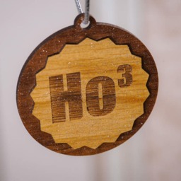 "Geeky Christmas Tree Ornament Laser Cut Walnut " - thumbnail 3