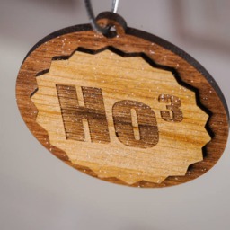 "Geeky Christmas Tree Ornament Laser Cut Walnut " - thumbnail 4