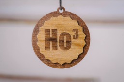 "Geeky Christmas Tree Ornament Laser Cut Walnut " - thumbnail 1