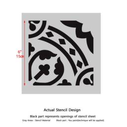 Wall Moroccan Reusable Tile Stencil T0067 For Diy Decor Furniture Floor Craft - thumbnail 4