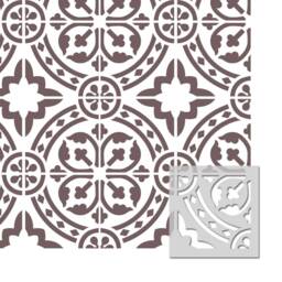 Wall Moroccan Reusable Tile Stencil T0067 For Diy Decor Furniture Floor Craft - thumbnail 2