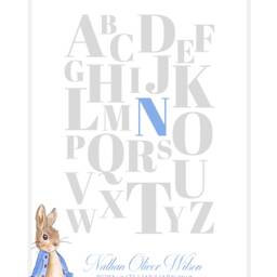 Personalised Peter Rabbit Nursery Tree Print, Beatrix Potter Birth Details, Peter New Baby Gift, Birth Announcement, Christening Gift - thumbnail 2