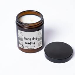 Rainy Day Reading Candle - Bookish Soy Rain Scented Gift For Book Lovers - thumbnail 2