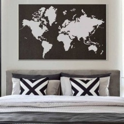 World Map Wall Art Stencil - Reusable Stencils For Diy Craft Projects Better Than Decals - thumbnail 2