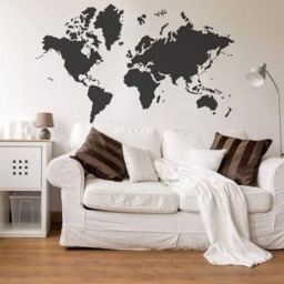 World Map Wall Art Stencil - Reusable Stencils For Diy Craft Projects Better Than Decals - thumbnail 3