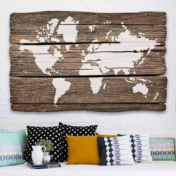 World Map Wall Art Stencil - Reusable Stencils For Diy Craft Projects Better Than Decals