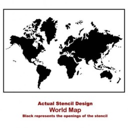 World Map Wall Art Stencil - Reusable Stencils For Diy Craft Projects Better Than Decals - thumbnail 4
