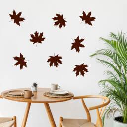 Autumn Leaves Wall Decal - Falling Decor Floral Stickers Golden Sticker - thumbnail 1