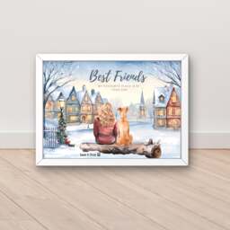 Owner & Pet Print, Dog Gifts For Owners, Girl Personalised, Best Friend Uk, Friend, Mum Gifts - thumbnail 1