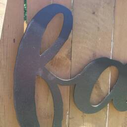 Family Metal Word Sign Distressed Rustic Rusted Wall Hanging Extra Large Industrial Decor Farmhouse Decoration Primitive - thumbnail 3