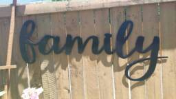 Family Metal Word Sign Distressed Rustic Rusted Wall Hanging Extra Large Industrial Decor Farmhouse Decoration Primitive - thumbnail 1