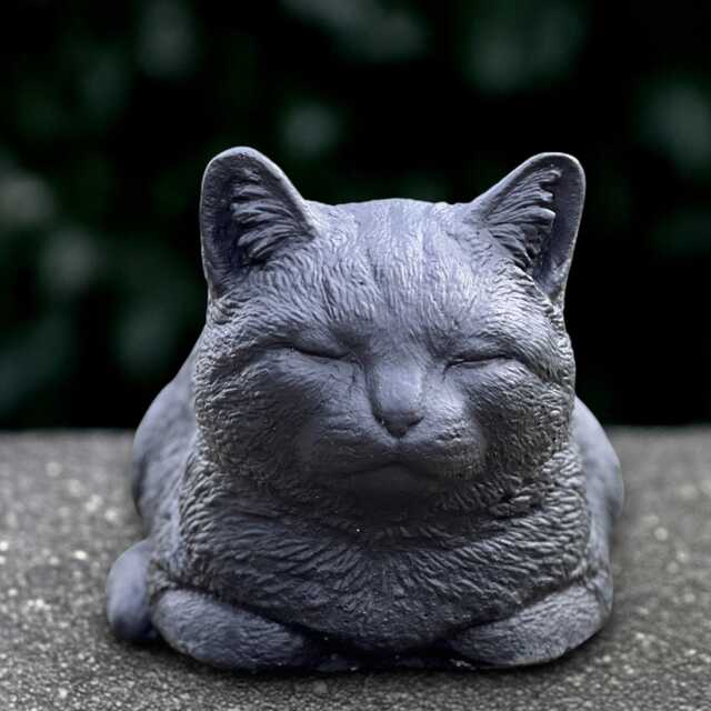 Stone Kitten Sculpture Outdoor Cat Statue Garden Animal Figurine Memorial Decoration Handmade Kitty Ornament Lover Gift - image 1