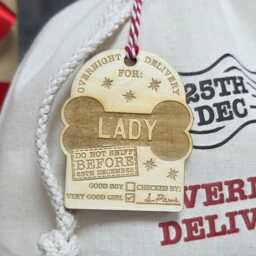 Personalised Christmas Stocking For Dogs, Custom Santa Sack Pets, Merry Woofmas Gifts, Presents Puppy, Dog Lover Bag, Paws - thumbnail 3