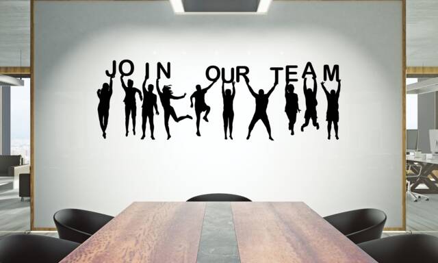 Teamwork Quote Vinyl Wall Decal Office Decor 1725Re - image 1