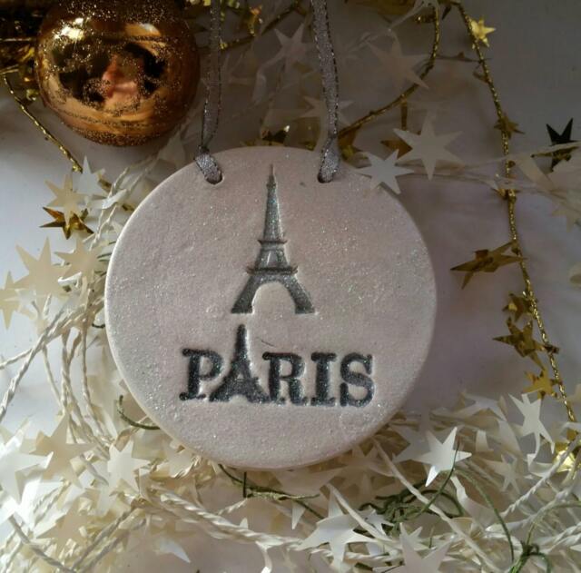 French Decor Ornament Eiffel Tower Paris With Glitter Home Ready To Ship in Stock - image 1