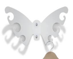 Butterfly L, Coat Rack - White