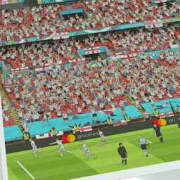 England V Germany Euro 2020 Illustrated Art Print - Harry Kane Goal Poster Gift - thumbnail 2