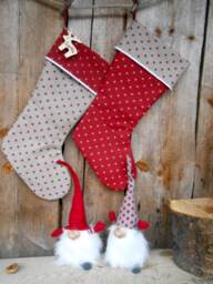 Personalized Stocking Christmas Decor Holiday Gift Ornament Scandinavian Swedish - thumbnail 1